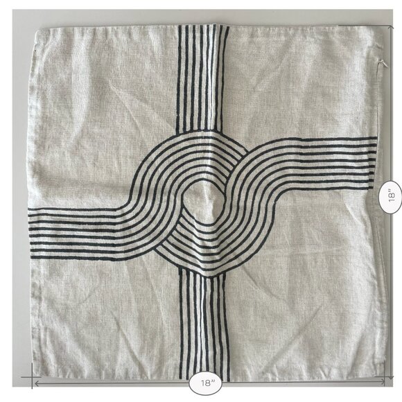 Blockshop Textiles accent pillow sham in Flax colorway - Picture 7 of 7